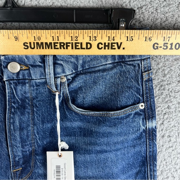 Good American NWT Good Curve Straight High Rise Medium Wash Jeans Size 14/32 - Picture 4 of 16